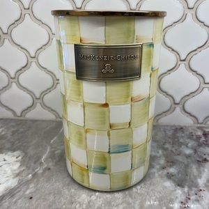 Mackenzie Childs Utensil holder- parchment pattern